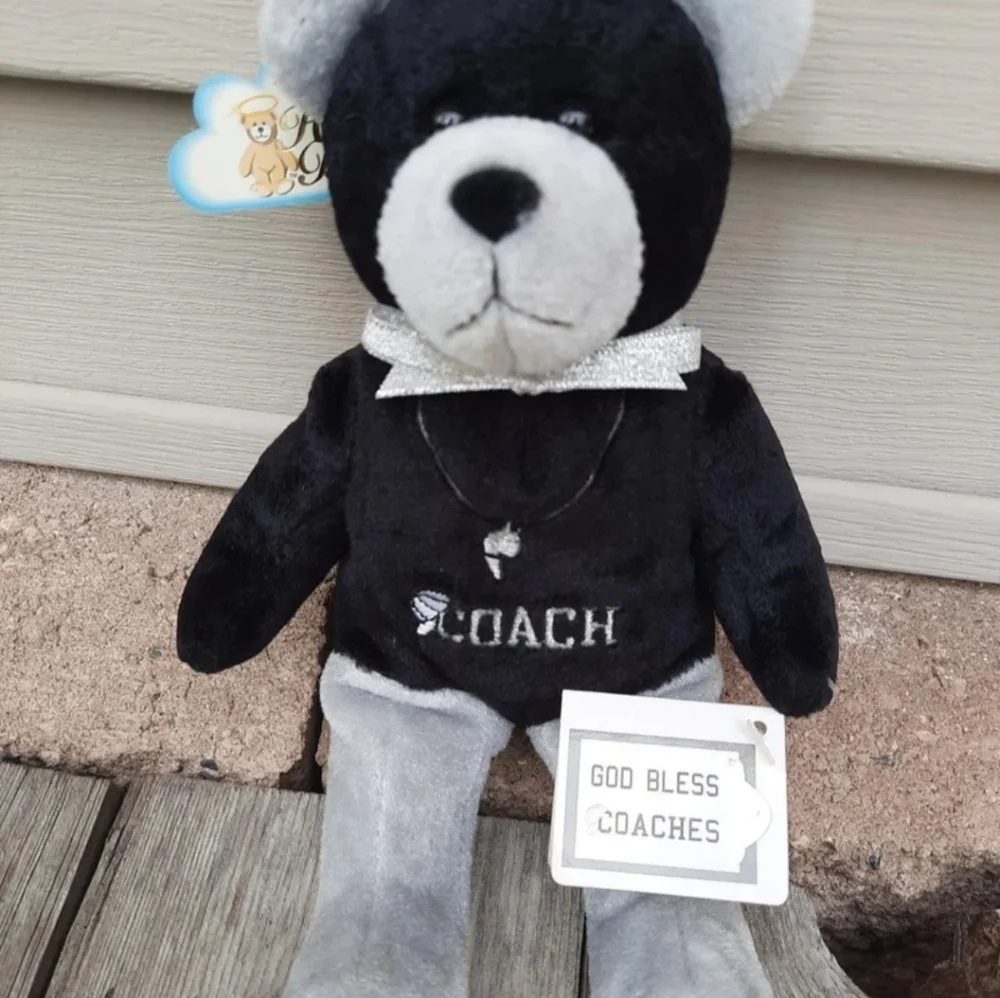 New Holy Bears coach black plush God Bless Coaches